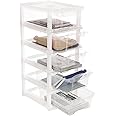 Cutting EDGE Plastic Small Modular Drawer Set For Home,Office,Hospital,Parlor,School,Doctors,Home & Kids,Product Dimension When Assembeled (15.5 In X 12 In X 30 In) (5 Layers,Transparent,Rectangular)