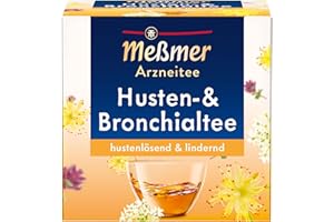 ‎MEßMER Meßmer Husten- und Bronchialtee | hustenlösend & lindernd | 9 Teebeutel | Glutenfrei | Laktosefrei | Vegan