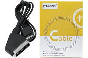 Mcbazel RGB Scart kabel AV blysladd med färglåda för PS3/PS2/PSOne PAL
