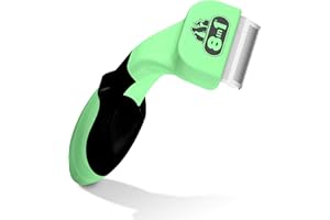8in1 Coat DeShedder Brosse à sous-poil Vert pour petits chiens Poils courts et longs
