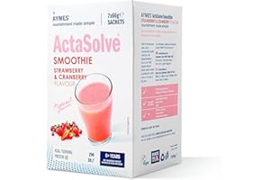 AYMES - ActaSolve Smoothie - Strawberry & Cranberry - 7 Servings - Vegan-Friendly Nutritional Powder - Gluten Free - Suitable for Adults and Children Aged 3+