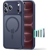 ESR Klasik Hibrit Kılıf iPhone 18 Pro Max/17 Pro Max i&ccedil;in, Mat Mavi | Uzun &ouml;m&uuml;rl&uuml; sararma &ouml;nleyici, ultra ince, MagSafe ile u