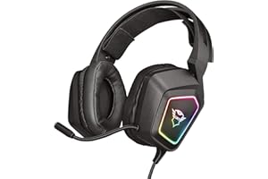Trust Gaming GXT 450 Blizz Cuffie Gaming, Over-Ear con Illuminazione RGB e Suono Surround 7.1, Microfono Flessibile, per PC - Nero