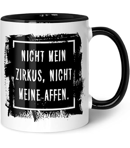 Samunshi Affen-Tasse – „Ich Mag Affen“ Spruch, 300 Ml, Spülmaschinenfest, Lustiges Geschenk