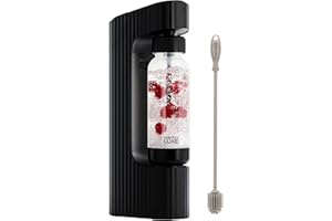 Twenty39 qarbo LUXE Premium Metal Sparkling Water Maker Machine with CO2 Cylinder (Black)