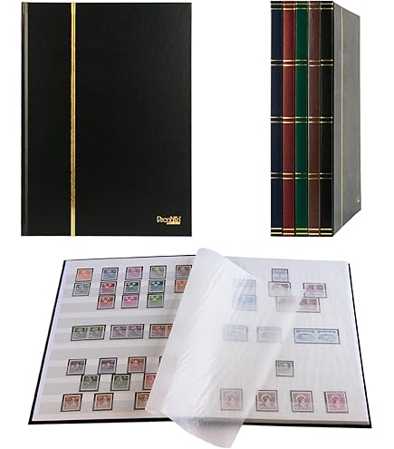 Stamp Album Prophila - 16 Black Pages With Clear Strips, Blue - View #11