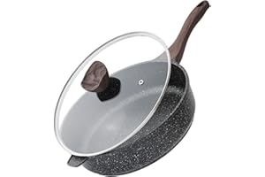 Kordisen Padella Antiaderente con Coperchio, Padella a Induzione da 30 cm, Sana e Atossica, Senza PFOA