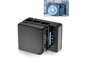ULANZI CU01 Camera Cooling Fan, Camera Cooler with 3300mAh Battery and Type C Charging, Cameras Fan Cooling System for Sony for Fujifilm Cameras (Cooler with Battery)