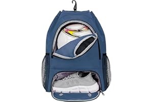 SPORTSNEW Sac à Dos Cordon Basketball Football Hommes et Femmes Sport Gym Avec Compartiment Ballon et Chaussures Avec Poche Humide Séparée