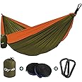 Glymnis Camping Hammock for 2 Person Nylon Lightweight Portable Double Hammock with Straps for Camping Backpacking Beach Garden