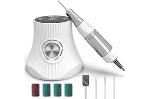 Fresa per Unghie, JCMASTER® Lima per Unghie Professionale Elettrica Fresa, 35000RPM, LED Display Touch Control, Velocità Regolabile Elettrico Trapano per Manicure e Pedicure, 4 Punte