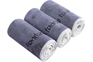 ‎CASOFU CASOFU Mikrofaser Handtuch Fitness Handtuch Set Gym Handtücher Fitnessstudio Grau Sport Handtuch Gym 35 x 73 cm 3er Set