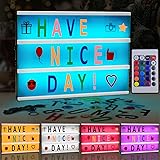 Amzeeniu Scatola luminosa A4 Light Box Scatola luminosa a LED per segnaletica luminosa personalizzabile con luce di colore al