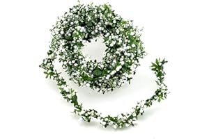 TGG Buchs- Beeren Girlande (Draht), 2,7 Meter Kordel, Hochzeit, Kommunion !!! (grün/weiß)