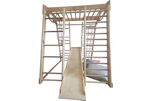 SPORTBABY Kinder Aktivitätsspielzeug Kletterturm mit Rutsche Akvarelka-Lak Spielcenter Spielplatz