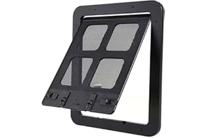 Moaobooh Katzenklappe Hundeklappe Katzentüre für Insektenschutz, Moskitoschutz-Zubehör für Katzen Katzenklappe Innentür Fliegengitter Katzenklappe Für Welpen und kleine Katzen (Schwarz)