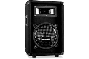 Auna Pro PW - Altoparlante Passivo PA, Struttura a 2 Vie, Impedenza: 8 Ohm, Subwoofer/Horn per Medi, Nero, Carico 150 Watt RMS/300 W max.