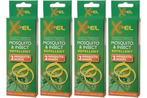 MOZZERS Tropical Formula Mosquito & Insect Repellent Bands | Long-Lasting Protection | Twin Pack - Pack of 4 (8 Bands Total)