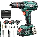 STANEW - Trapano avvitatore a percussione 3 in 1 con batteria agli ioni di litio da 20 V, mandrino senza chiave da 13 mm, cop