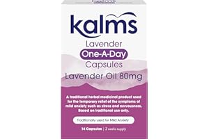 Kalms Lavender - One-a-day - 14 capsules - A Traditional Herbal Medicinal Product Used for the Temporary Relief of the Symptoms of Mild Anxiety Such as Stress and Nervousness
