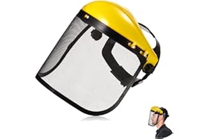 YUNYODA Visera Facial, Cortadora de Césped de Jardín Escudo facial Casco Sombrero Protección Protección Ocular Visor de Cubierta Facial