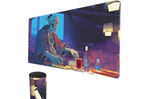 SMATCAMP MTG Playmat, 24" x 14" TCG Game Play Mat Stitched Edges Trading Card Game Playmats with Storage Bag Smooth Rubber Surface Battle Game Mat (Tavern Skull)