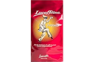 LUCAFFÉ Lucaffè - Caffè in Grani Pulcinella 1 Kg | Energy Coffee | Caffè in Chicchi Interi da macinare per Espresso Cremoso | Tostatura Scura | Gusto Corposo e Liquoroso | Aroma Intenso e Avvolgente