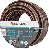 Gardena Comfort FLEX Schlauch 19 mm (3/4 Zoll), 25 m: Formstabiler, flexibler Gartenschlauch mit Power-Grip-Profil, aus hochw