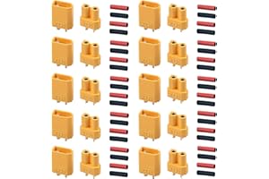 HUAZIZ 10 Pairs XT30 Bullet Connecteur Plug Male Female avec rétrécissement de la Chaleur pour Batterie de Voiture/Bateau/LiPo RC