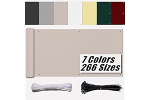 Ufamiluk balkonbespannung Tuch Kunststoff Wetterfest Blickdichte UV-Schutz Windschutz Balkon für Balkon Zaun Terrassen Garten Swimming Pool Taupe 100x200cm