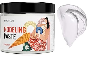 KAMENSKAYA Texture Paste - Modeling Paste Acrylic Medium - Dense White, 16.9 fl oz (500 ml)