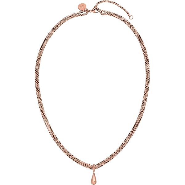 Oro Rosa Ciondolo Collana Acciaio Inox Altamente Lucidato Placcato Mum