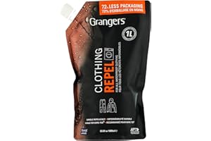 GRANGER'S Grangers Ropa Repel | Bolsa ecológica | 1 litro | Resistente al agua para todas las prendas al aire libre | Lavado impermeable para chaquetas impermeables