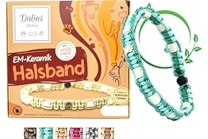 DALIAS DOGS EM-Keramik-Halsband für Hunde & Katzen - Maßanfertigung EM-Band Original US-Paracord (41-50 cm, Mint)