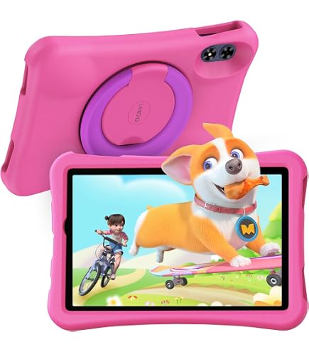 Ainmel Tablette Android pour Enfants, Tablette pour Enfants, 8 Go + 64 Go (Extensible jusqu'à 128 Go), contrôle Parental, logiciels pour Enfants préinstallés, Double caméra