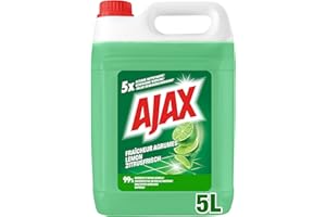AJAX - Nettoyant Multi-Usage Ajax fraicheur agrumes – 5x actions nettoyantes – élimine instantanément la saleté – dégraisse – redonne de l'éclat – désodorise – rafraîchit– efficace à l'eau froide 5L