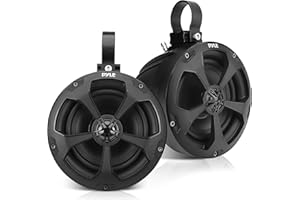 Pyle Haut-Parleurs Tout-Terrain Étanches 2 Voies 10,2 cm – Système Audio Marine 800 W avec Bluetooth, Lumières RGB et Télécommande – Enceintes Tour Wakeboard Stéréo
