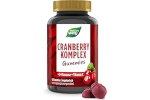 ‎NATURE'S WAY Cranberry Complex Gummy Bears with Vitamin C + D-Mannose - Delicious & Healthy Vegetarian Vitamin Gummies Made of Cranberry Powder - Immune System Strengthening Vegetarian - Pack of 60