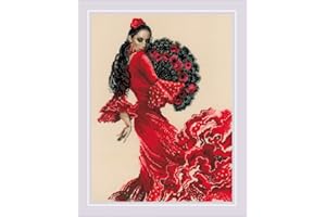 Riolis Tänzerin Kit de Punto de Cruz, algodón, Multicolor, 30 x 40 cm