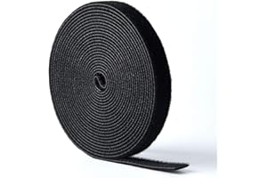 KUUQA Fastening Tape Hook and Loop Cable Ties Reusable Self Adhesve Straps for Cable Organization 6M*2CM