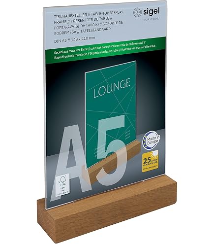 Lot De 6 Présentoirs Table A4 Acrylique Transparent - Porte Documents Restaurant Hôtel