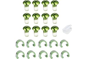 XHBTS Tornillo de disco de freno de bicicleta, 12 piezas de tornillo de disco de freno M5 x 10 mm y 10 piezas de aluminio C-Clip de montaje de cable de bicicleta Soporte de línea de freno marco de fijación con caja de almacenamiento