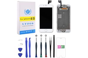 LTZGO Ersatz LCD Display Kompatibel Mit iPhone 6S Weiß Mit Reparaturset Werkzeuge Set Verbesserter Touchscreen Bildschirm Digitizer Adhesive Sticker