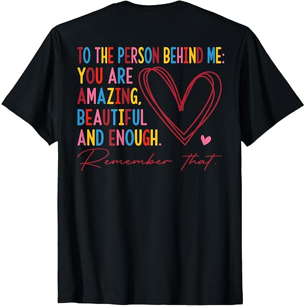 Funny Women's T-Shirt – 'You Matter To The Person Behind Me' Letter Print Tee – Soft Casual Short Sleeve Top - View #3