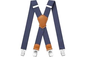 Aonvmdis Hosenträger für Herren 4 starken Clips 4cm breit, X Form elastisch einstellbar Länge für Männer und Damen Overalls Jeans, Arbeitshosen, Jumpsuits
