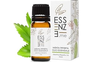 ESSENZE.ME PURO, ELEGANTE BENESSERE ESSENZE OLIO ESSENZIALE DI MENTA PIPERITA, Mentha Piperita Oil, Puro al 100% Naturale, Oli Essenziali per Diffusori, Aromaterapia, Controllato e Confezionato in Italia
