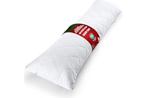 Utopia Bedding Oreiller matelassé, 40x145 cm Oreiller de Grossesse et de maternité, Oreiller pour Dormir sur Le côté, Rembourrage en Polyester Doux (Blanc)