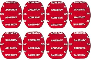 VIIMAKE Lot de 8 coussinets adhésifs pour montage de base de casque GoPro, rubans adhésifs double face en mousse pour GoPro Hero 10, 9, 8, 7, 6, caméra d'action, caméras embarquées