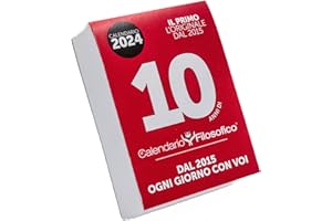 Il Calendario Filosofico 2024 avec support en carton, le premier et l'original calendrier de table avec 365 jours de phrases philosophiques, chaque jour, une phrase, fabriqué en Italie, format A6 de
