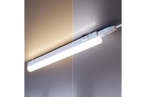 ledscom.de LED-underskåpsarmatur RIGEL, färgtemperatur justerbar, stickpropp, 26cm, 4,4 W, 395lm, varmvitt
